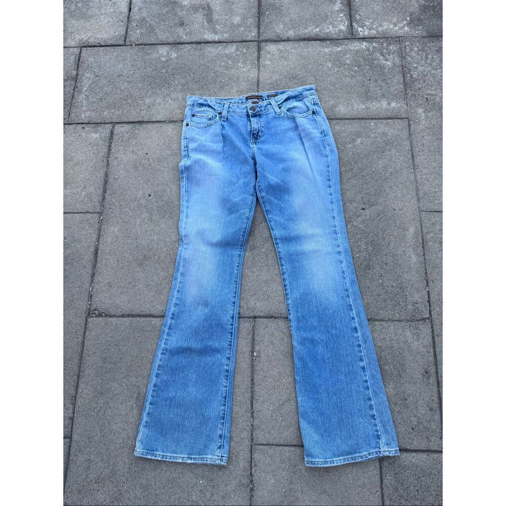 Y2K Aeropostale Stretch Bootcut Jeans Womens 7/8 Long Light Wash Low Rise Denim
